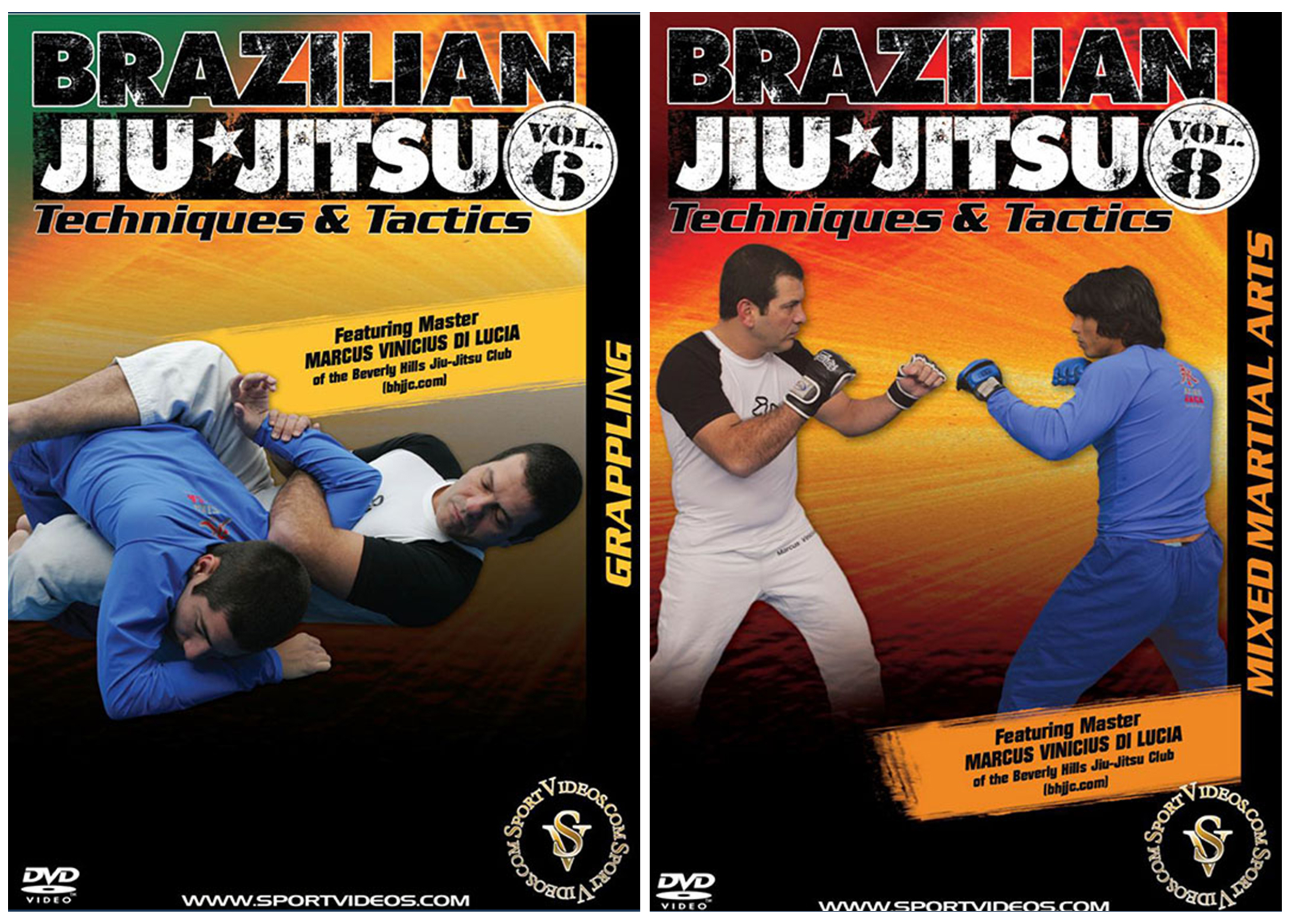 Martial Arts Brazilian Jiu Jitsu Techniques and Tactics 2 DVD Set